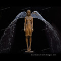 Popular creative angel style garden decoration bronze lady water fountain